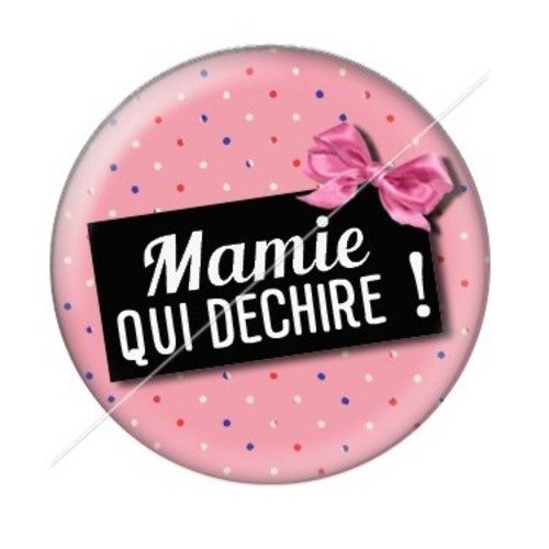 Cabochon résine à coller 25 mm mamie z g9