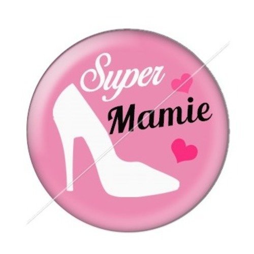 Cabochon résine à coller 25 mm mamie z g12