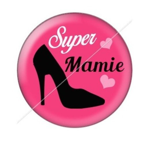 Cabochon résine à coller 25 mm mamie z g15