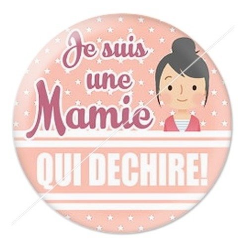 Cabochon résine à coller 25 mm mamie z h7