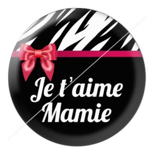 Cabochon résine à coller 25 mm mamie z h10