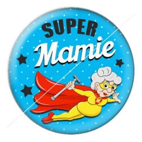 Cabochon résine à coller 25 mm mamie z h17