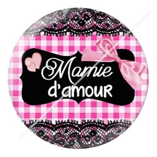 Cabochon résine à coller 25 mm mamie z i2