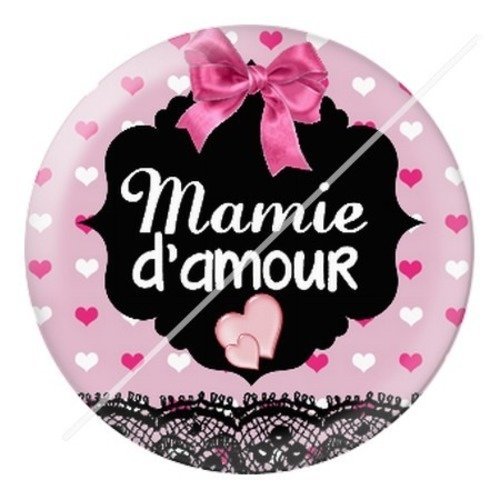 Cabochon résine à coller 25 mm mamie z i11