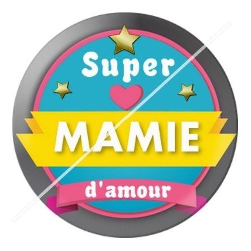 Cabochon résine à coller 25 mm mamie z j2