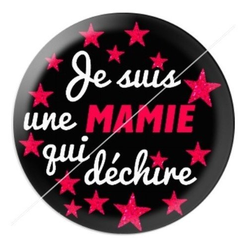 Cabochon résine à coller 25 mm mamie z k2