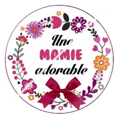 Cabochon résine à coller 25 mm mamie z l4