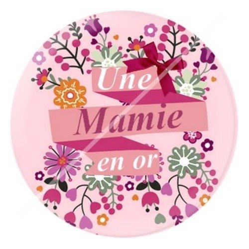 Cabochon résine à coller 25 mm mamie z l6