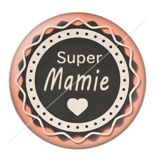 Cabochon résine à coller 25 mm mamie z m2