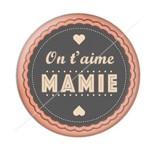 Cabochon résine à coller 25 mm mamie z m3