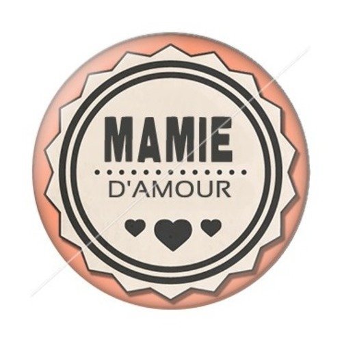 Cabochon résine à coller 25 mm mamie z m4