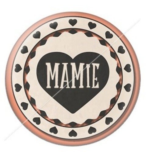 Cabochon résine à coller 25 mm mamie z m7