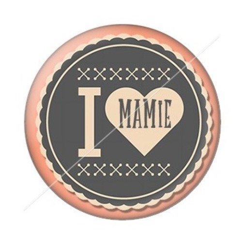 Cabochon résine à coller 25 mm mamie z m9