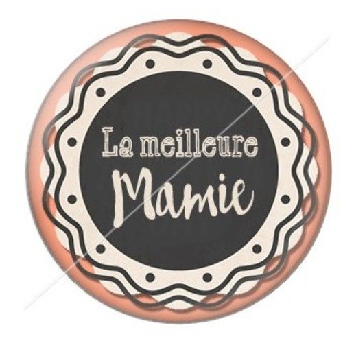 Cabochon résine à coller 25 mm mamie z m11