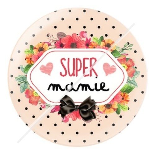 Cabochon résine à coller 25 mm mamie z n6