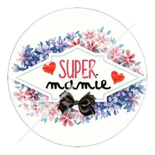 Cabochon résine à coller 25 mm mamie z n7