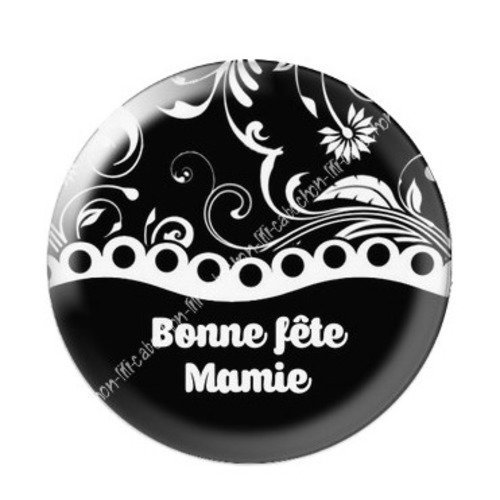 Cabochon résine à coller 25 mm mamie z o3