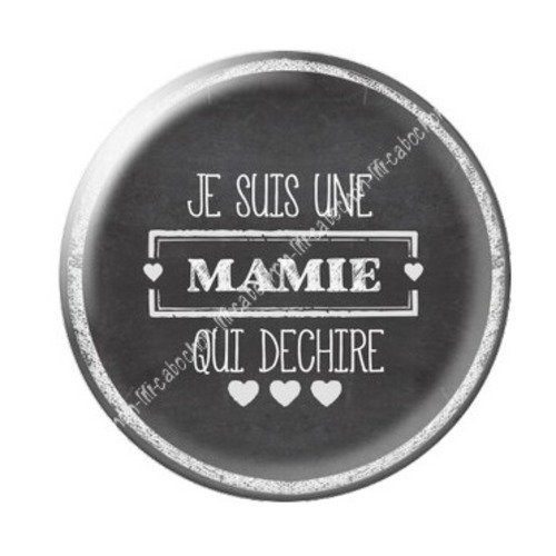 Cabochon résine à coller 25 mm mamie z o9
