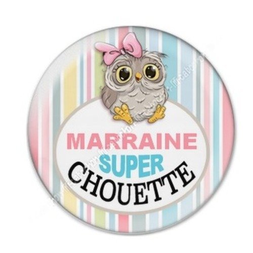 Cabochon résine à coller 25 mm marraine a2