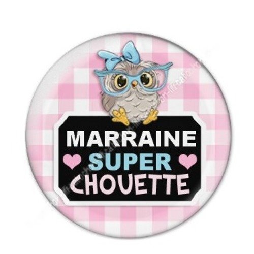 Cabochon résine à coller 25 mm marraine a6