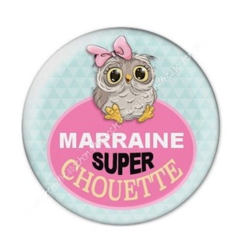 Cabochon résine à coller 25 mm marraine a9