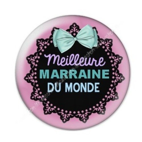 Cabochon résine à coller 25 mm marraine a30