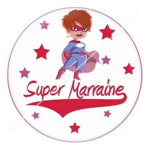 Cabochon résine à coller 25 mm marraine d9