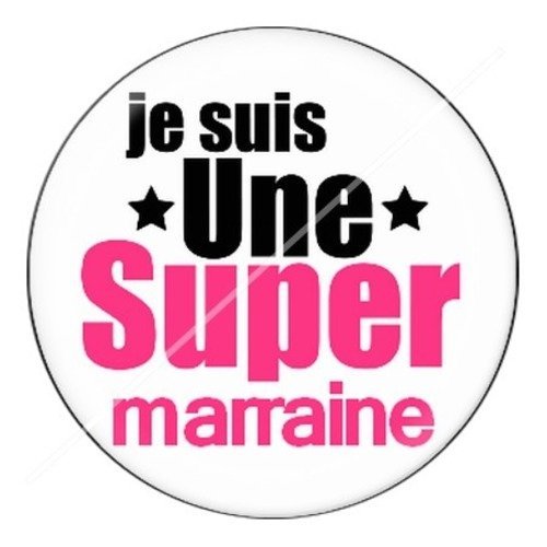 Cabochon résine à coller 25 mm marraine d13