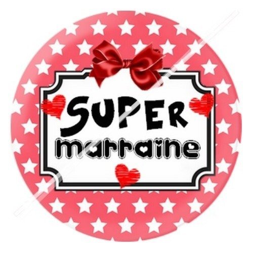 Cabochon résine à coller 25 mm marraine e8