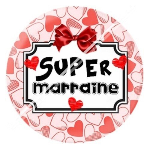 Cabochon résine à coller 25 mm marraine e11