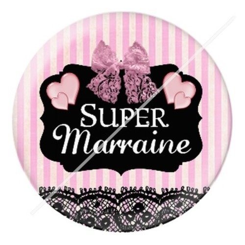 Cabochon résine à coller 25 mm marraine f7