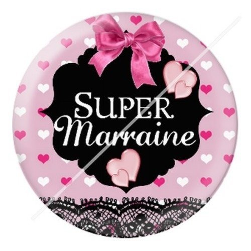 Cabochon résine à coller 25 mm marraine f10