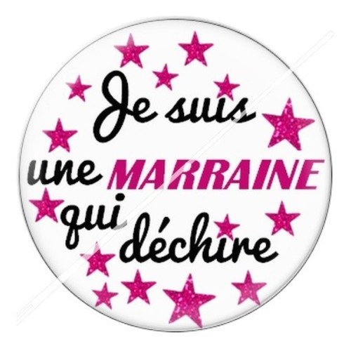 Cabochon résine à coller 25 mm marraine g1