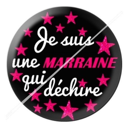 Cabochon résine à coller 25 mm marraine g2