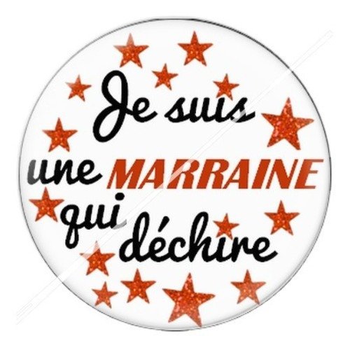 Cabochon résine à coller 25 mm marraine g3