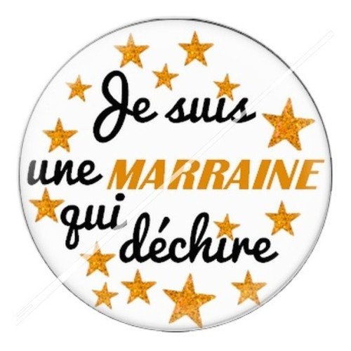 Cabochon résine à coller 25 mm marraine g5