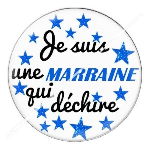 Cabochon résine à coller 25 mm marraine g9