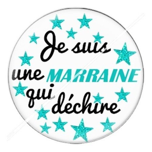 Cabochon résine à coller 25 mm marraine g11