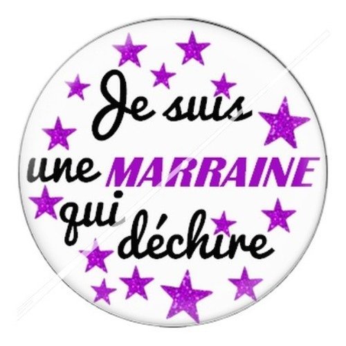 Cabochon résine à coller 25 mm marraine g13