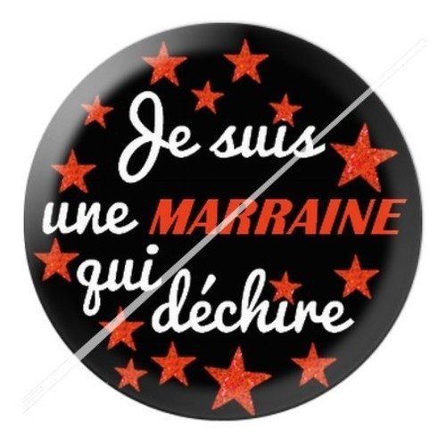 Cabochon résine à coller 25 mm marraine g14