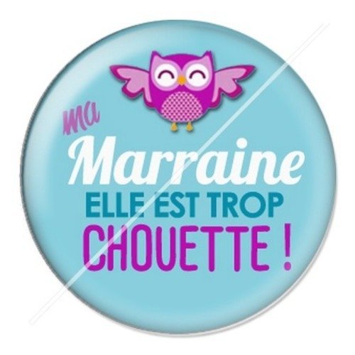 Cabochon résine à coller 25 mm marraine h1