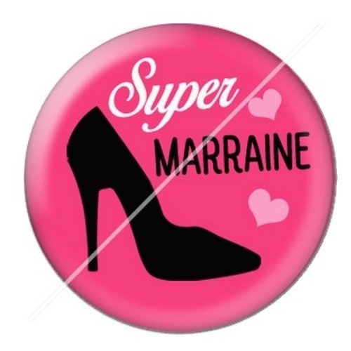 Cabochon résine à coller 25 mm marraine h2