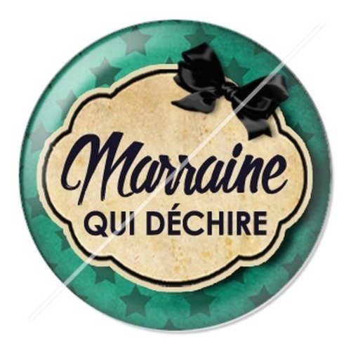 Cabochon résine à coller 25 mm marraine h3
