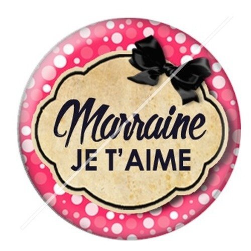 Cabochon résine à coller 25 mm marraine h4