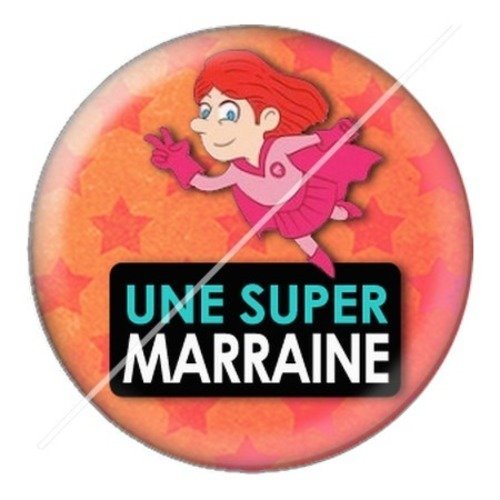 Cabochon résine à coller 25 mm marraine h6