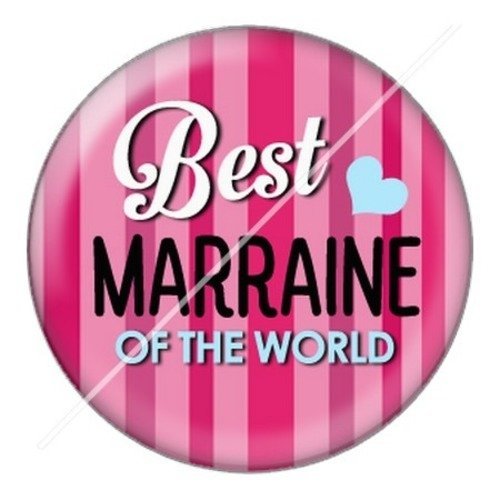 Cabochon résine à coller 25 mm marraine h7