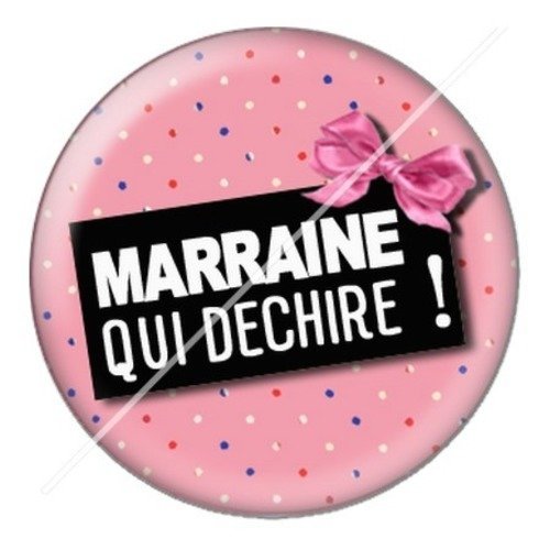 Cabochon résine à coller 25 mm marraine h8