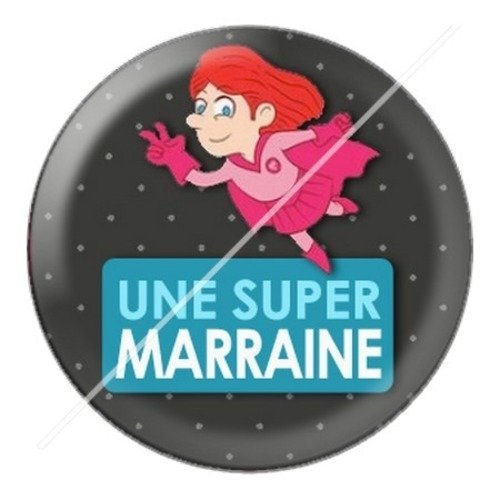 Cabochon résine à coller 25 mm marraine h10