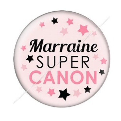 Cabochon résine à coller 25 mm marraine i1