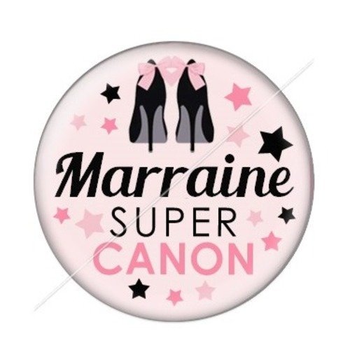 Cabochon résine à coller 25 mm marraine i6